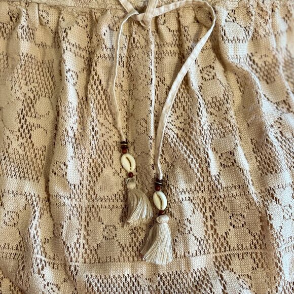 Aerie Patchwork Cream Floral Lace Swim Coverup Skirt Woman's XS - Picture 5 of 10
